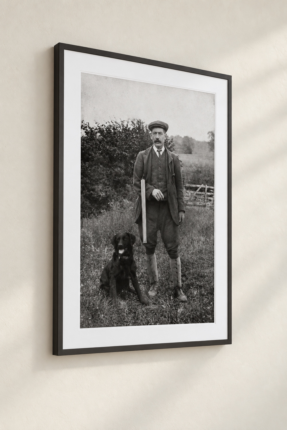 A restored family photograph displayed in a frame